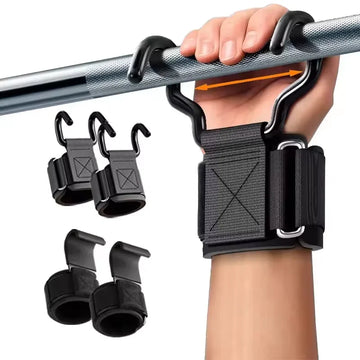 Adjustable Weight Lifting Hooks for Gym & Pull-Ups