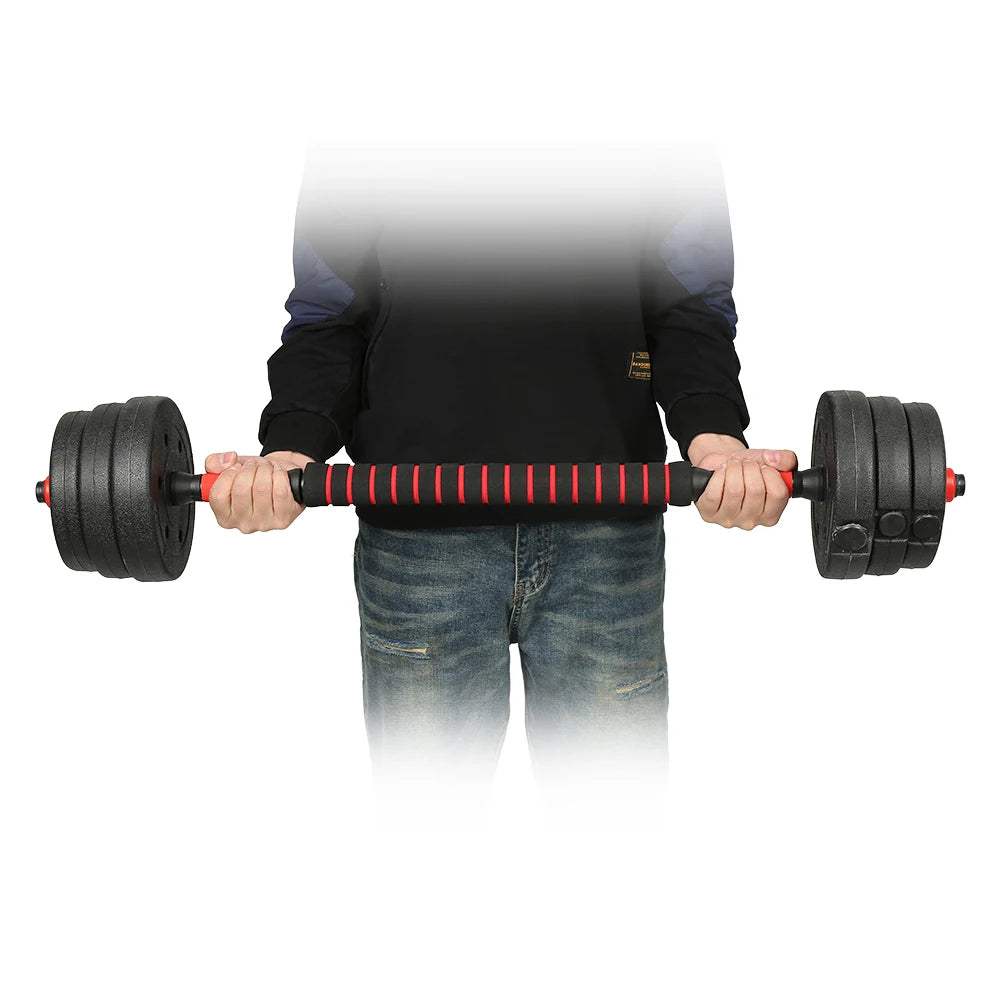 20kg Adjustable 2-in-1 Dumbbell & Barbell Set