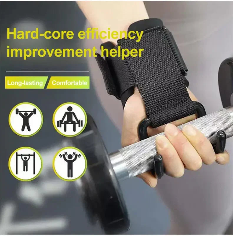 Adjustable Weight Lifting Hooks for Gym & Pull-Ups