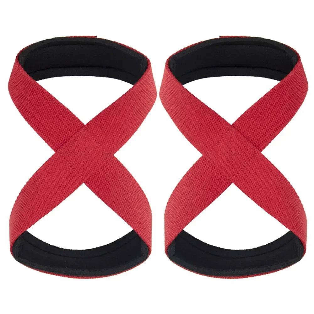 2PCS Padded Figure 8 Deadlift Wrist Straps