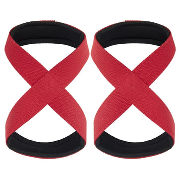 2PCS Padded Figure 8 Deadlift Wrist Straps